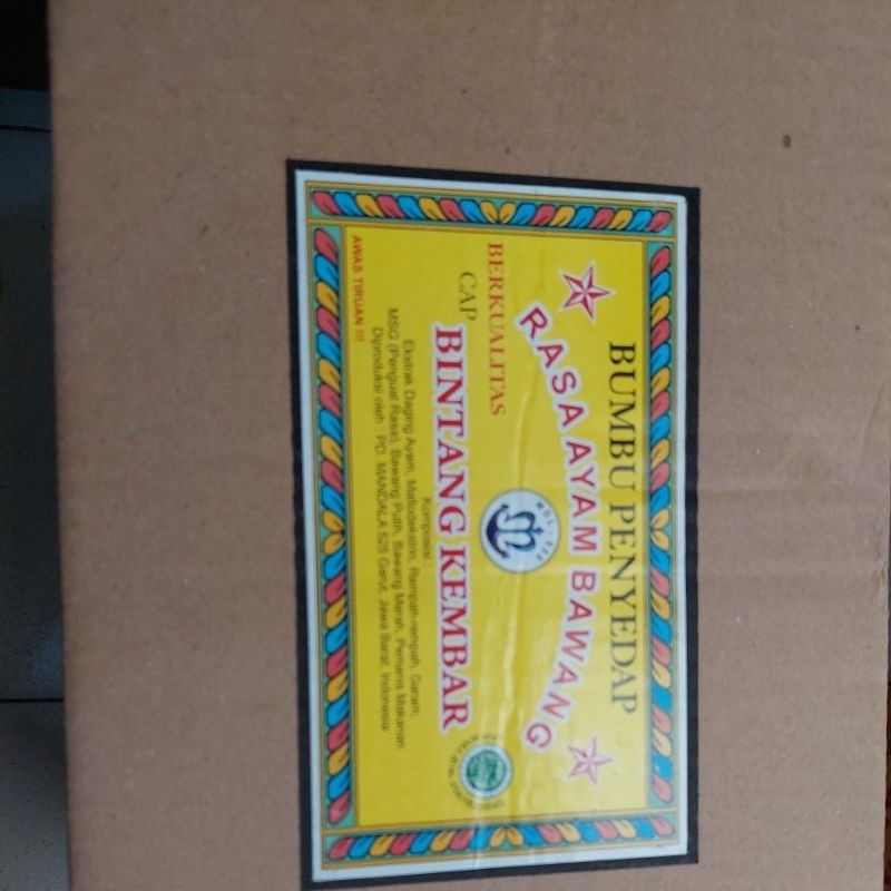 

NG BUMBU BINTANG KEMBAR MDL-525 AYAM BAWANG 1KG/1GR [1DUS]