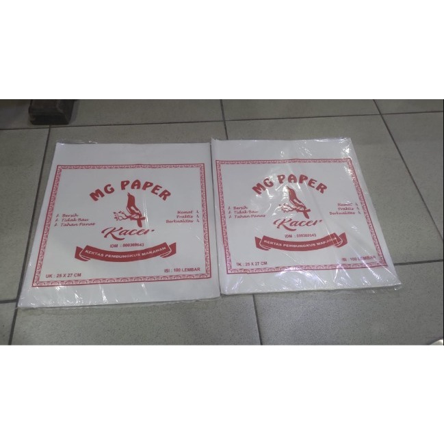 COD- DPB- Kertas Nasi MCD KCF Polos (100 Lembar) - Kertas KFC - Kertas Burger- Paperwrap-kertas bung