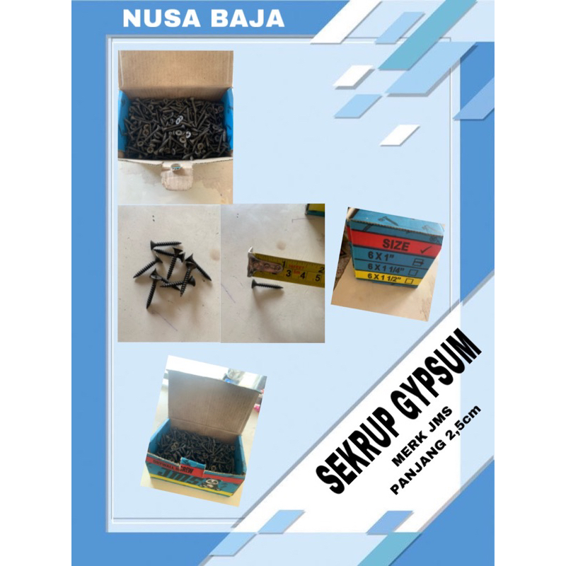 sekrup gypsum 6x1 /sekrup gypsum panda jms