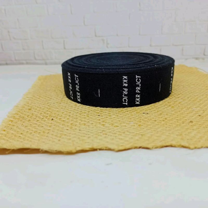 

label katun hitam size 2,5cm