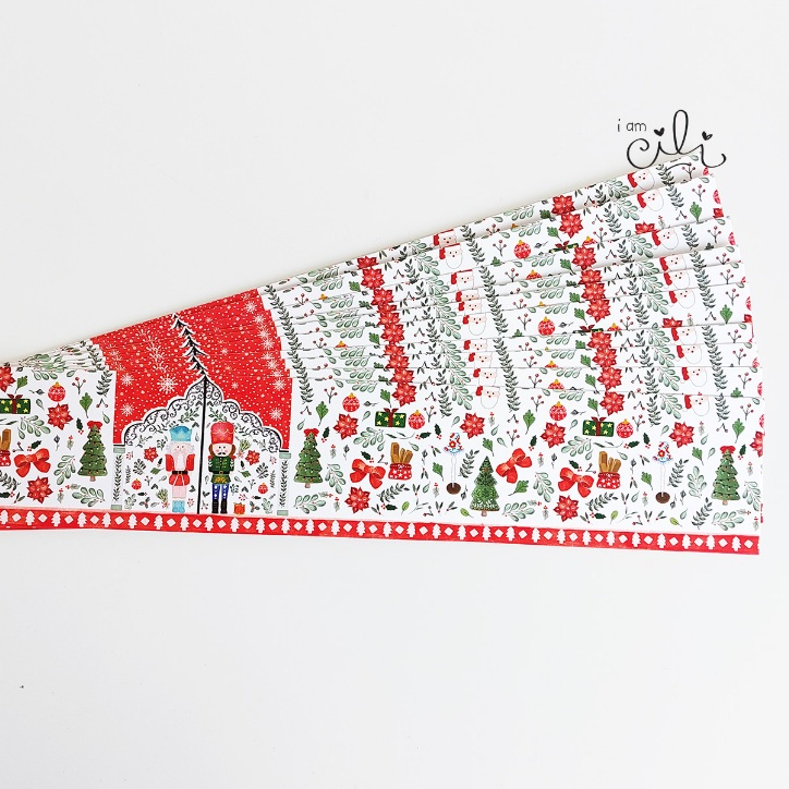 

(BELT CHANIA48 BESAR) selongsong natal merry christmas (6.5 cm x 48 cm)