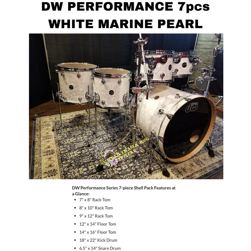 DRUM DW PERFORMANCE 7pcs SHELL PACK - DW PERFORMANCE DRUM
