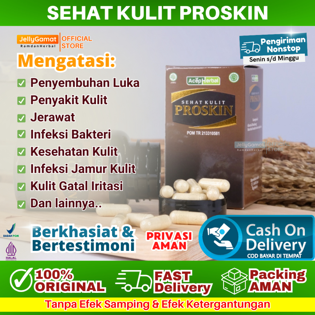 [BISA COD] Sehat Kulit Proskin Obat Gatal Kulit Penyakit Kulit Ekstrak Daun Binahong 100% ASLI ORIGI