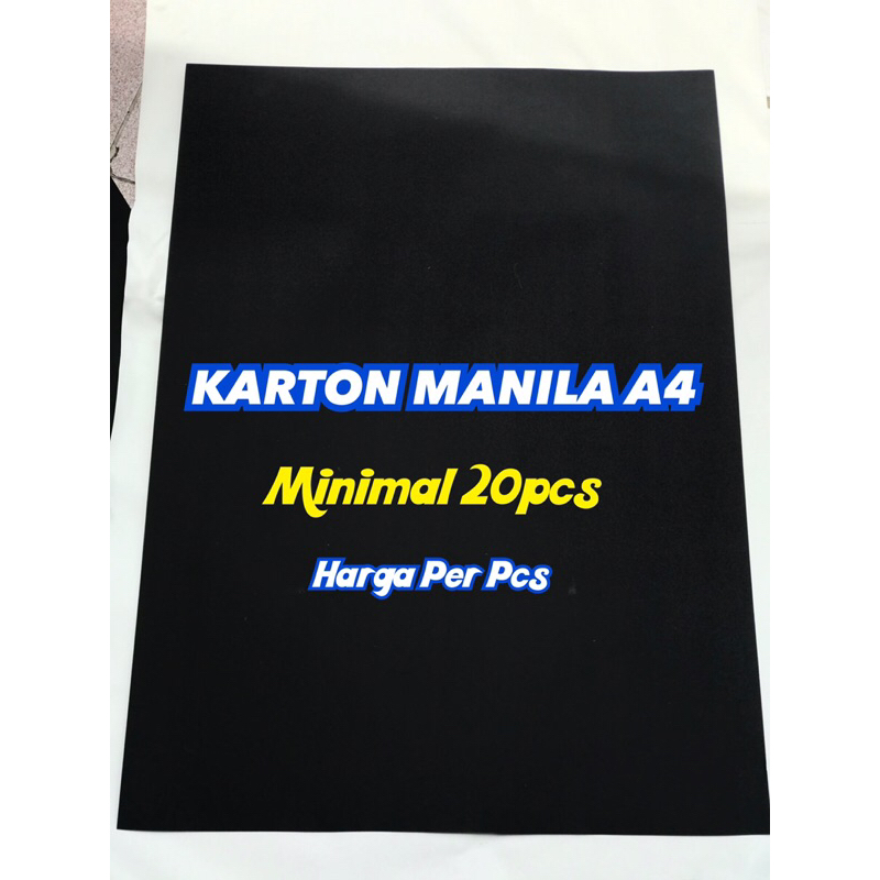 KARTON KERTAS HITAM Tebal / MANILA HITAM / BRIEF CARD MINIMAL 20PCS
