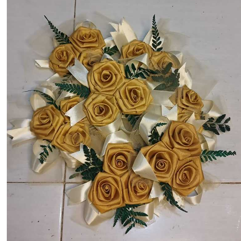 hiasan bunga hantaran seserahan hampers (khaki)