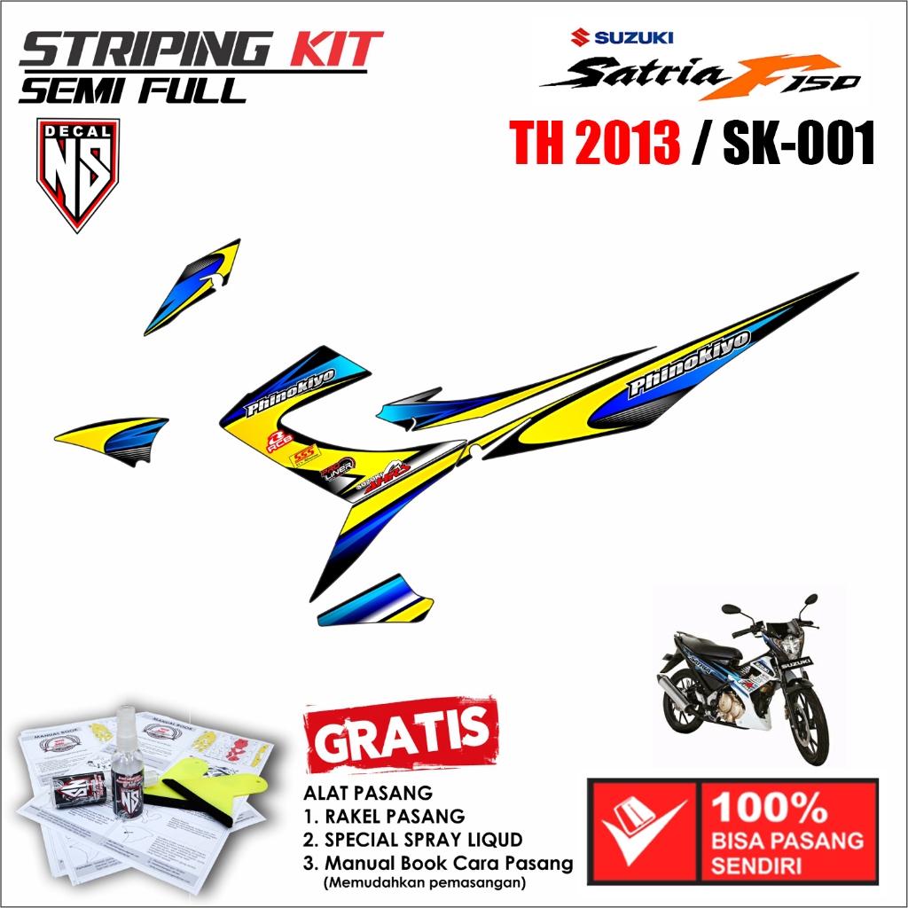Striping Satria FU 150 2013 Stiker Variasi Desain