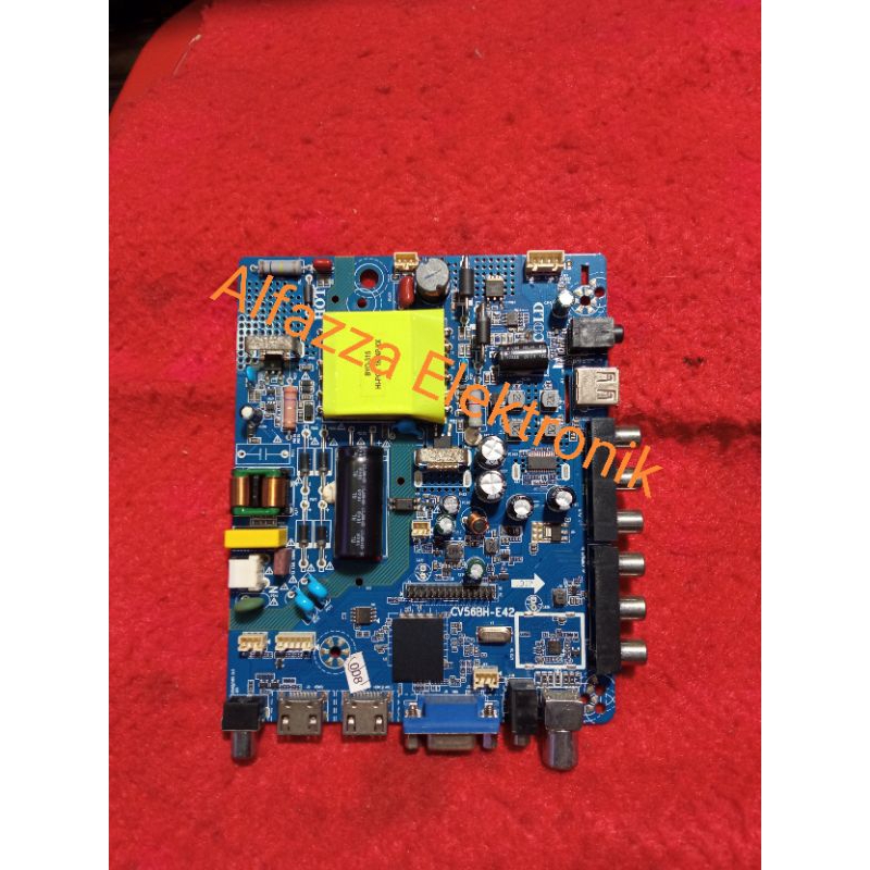 MOTHERBOARD - MAINBOARD - MESIN TV LED POLYTRON PLD 32D1550D - KOMPONEN ELEKTRONIK MOBO MB TV POLYTR
