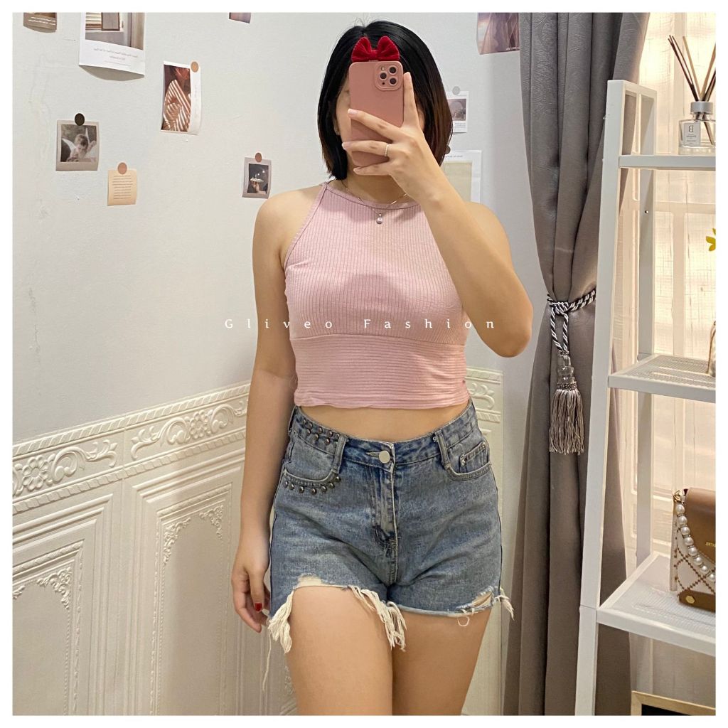 GLIVEO (COD) - ZEE TANKTOP / RIB TANK TOP SUMMER / BAJU ATASAN TANK TOP / SINGLET CROP TOP / TANKTOP
