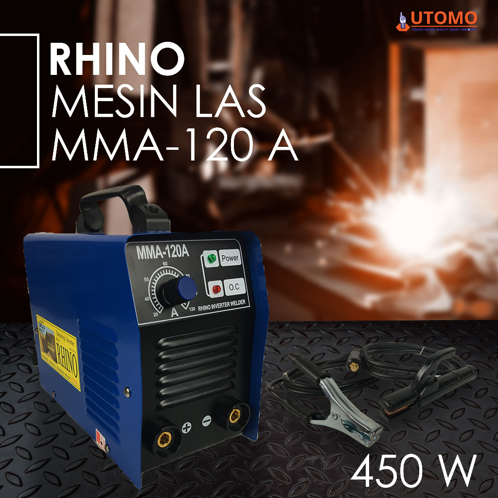 RHINO MMA-120 A Mesin Las 450 Watt PROMO Trafo Las