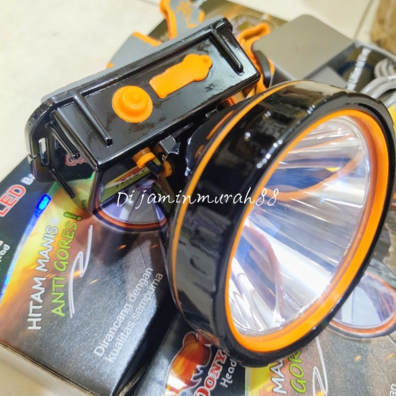 DONY Kl 169 10 Watt Senter Kepala Super Terang Original Cahaya Putih dan Kuning