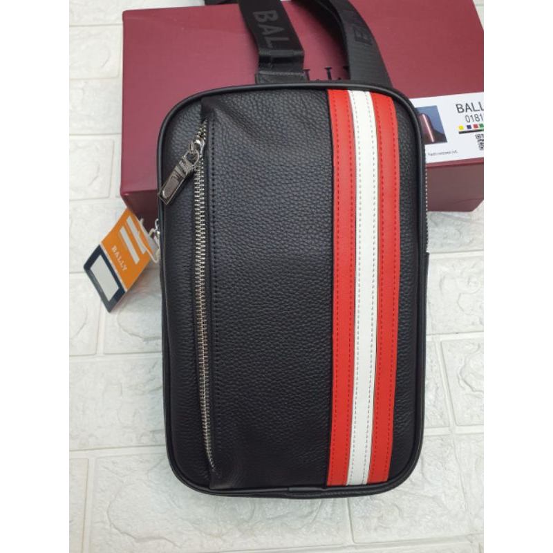 tas selempang pria kulit asli bally