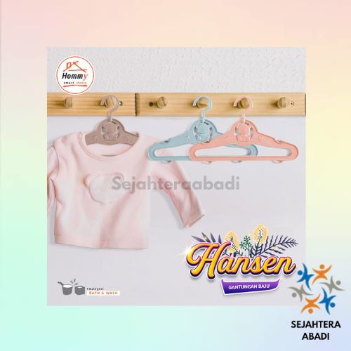 Gantungan Baju Hansen / Hanger Hansen / Hanger Anak Hansen Motif Bear / Gantungan Baju Motif Bear Ha