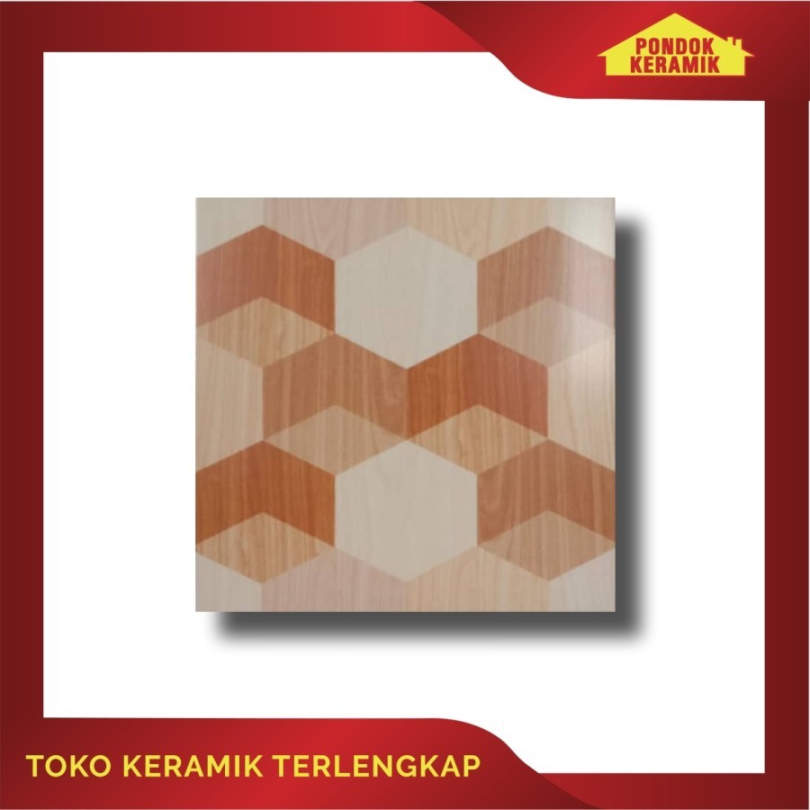 Keramik Lantai Avignon 40x40 Visby White / Keramik Hexagonal
