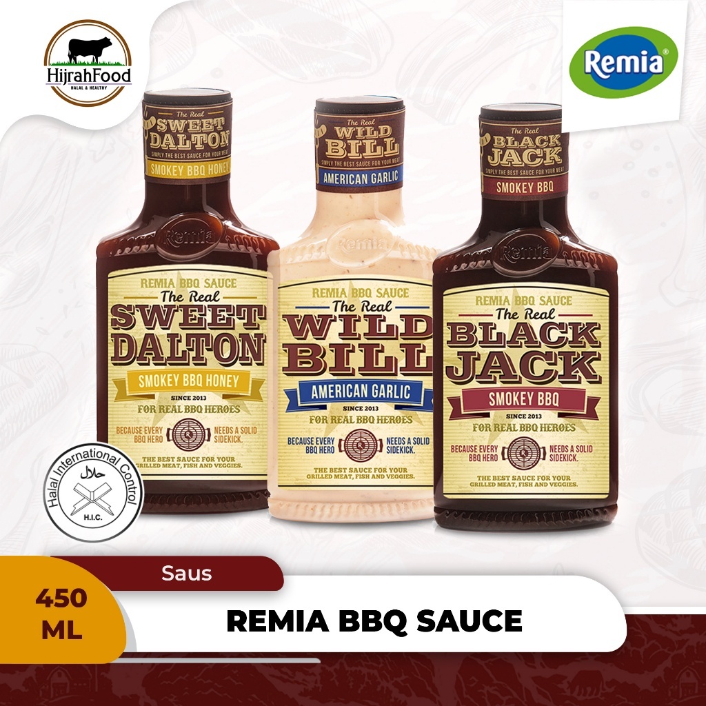 

Remia Saus Smokey BBQ / Smokey BBQ Honey / American Garlic BBQ Sauce - American Garlic