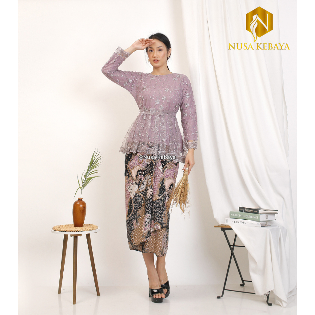 Nusa_Kebaya Setelan Kebaya Modern /Kebaya Cantik / Kebaya Modern / Kebaya Wisuda / Kebaya ( Marsya )