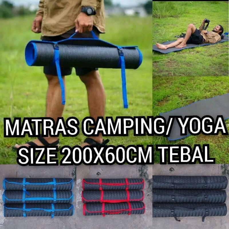 MATRAS CAMPING OUTDOOR SIZE 200x60CM WATERPROOF / MATRAS ULTRALIGHT HIKING/MATRAS YOGA/ALAS TIDUR CA
