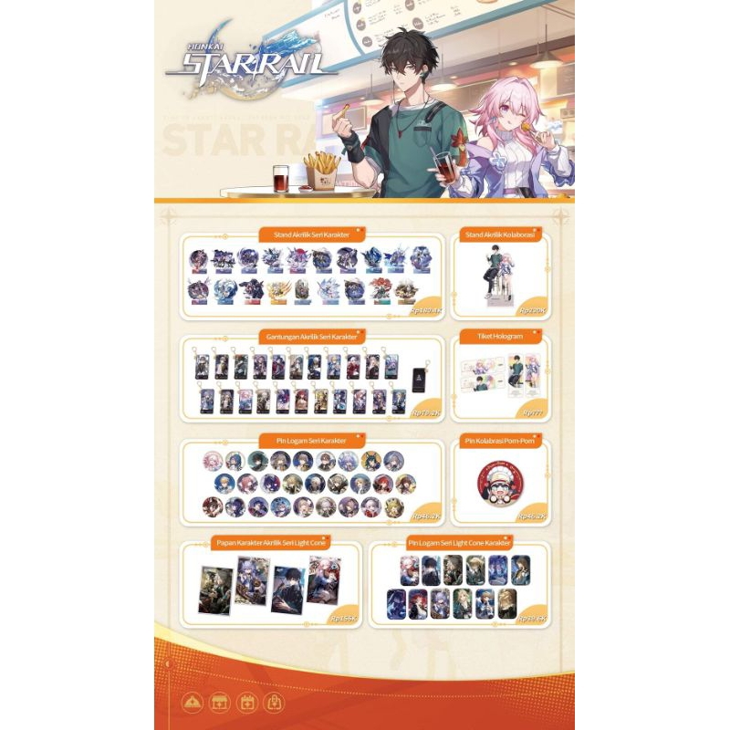 READY HONKAI STAR RAIL X CONVIVIUM CAFFE OFFICIAL MERCHANDISE COLLAB DAN HENG MARCH 7TH PIN LOGAM ST