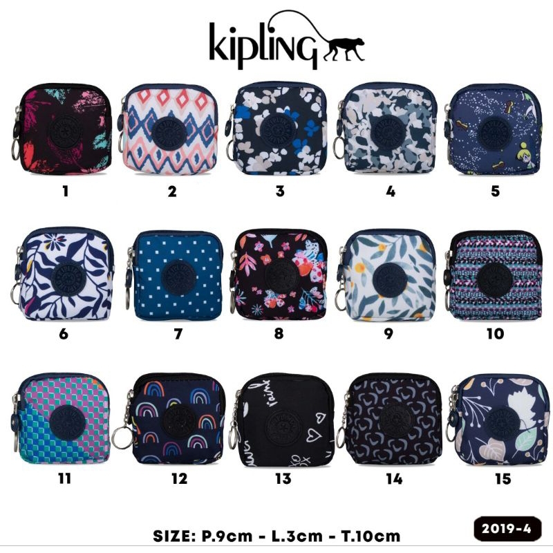 DOMPET WANITA KIPLING DOMPET KOIN/DOMPET KARTU K 2019-4 MOTIF