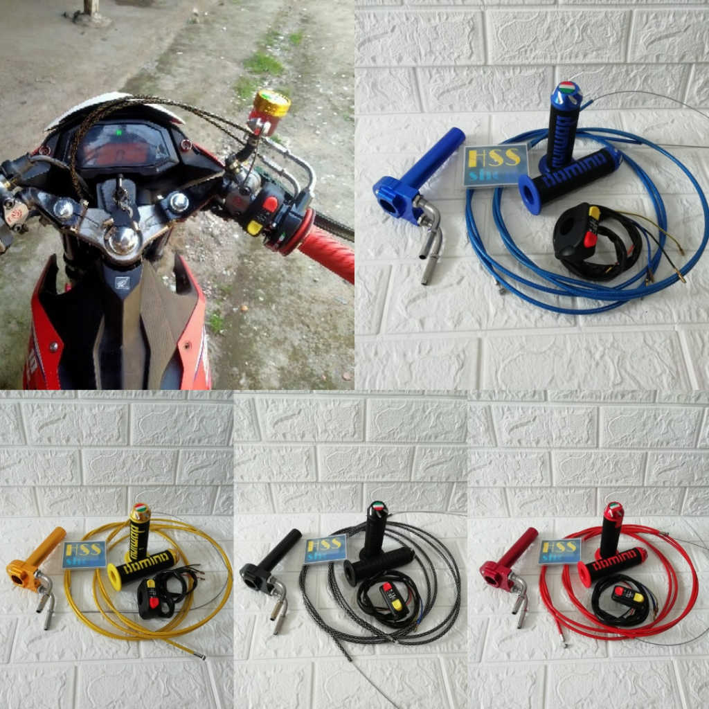 Gas Spontan 2 kabel + Handgrif + saklar + 2 Kabel Gas - Nmax 155, Vixion 155, CB 150 R, Sonic 150 R,
