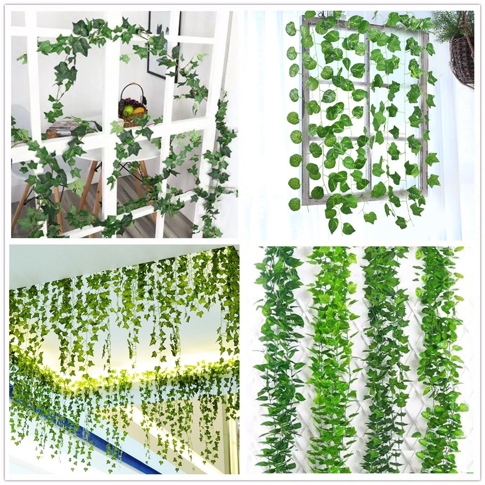 1 pak 12 sulur Daun Merambat Kecil/ Daun Rambat Plastik/ Daun Rambat Artificial/ Daun Rambat Artific
