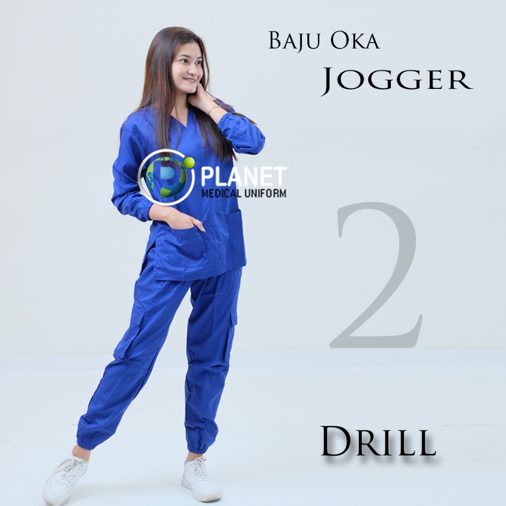 Baju oka joger jogger lengan panjang American Drill