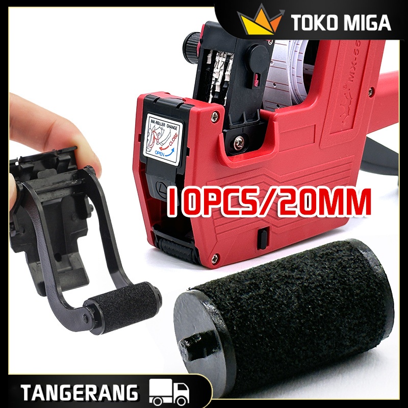 

10 Buah Tinta Alat Label Harga 20mm 1 Baris 8 Digit Ink Roll Labeller Untuk Price Labeller Mx-5500