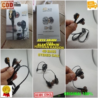 J288  HARMAN 4D HEADSET HP 3.5MM HANDSFREE STEREO DOBEL BASS SUPER EARPOD HEADSET HANDSFREE HEADPHON