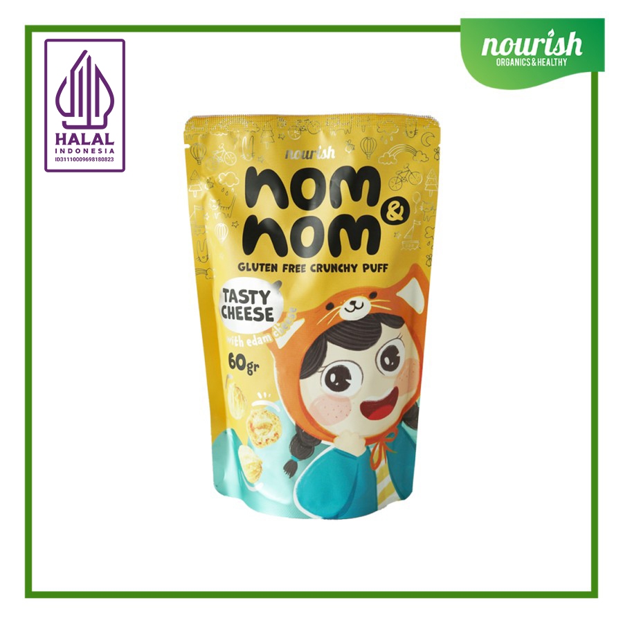 

Nom Nom - Gluten Free Crunchy Puff Tasty Cheese (Soes Kering Keju) 60gr