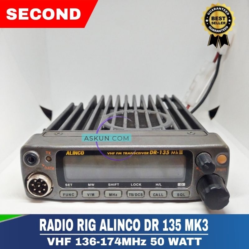RADIO RIG ALINCO DR-135 MK3 VHF 50 WATT SECOND NORMAL