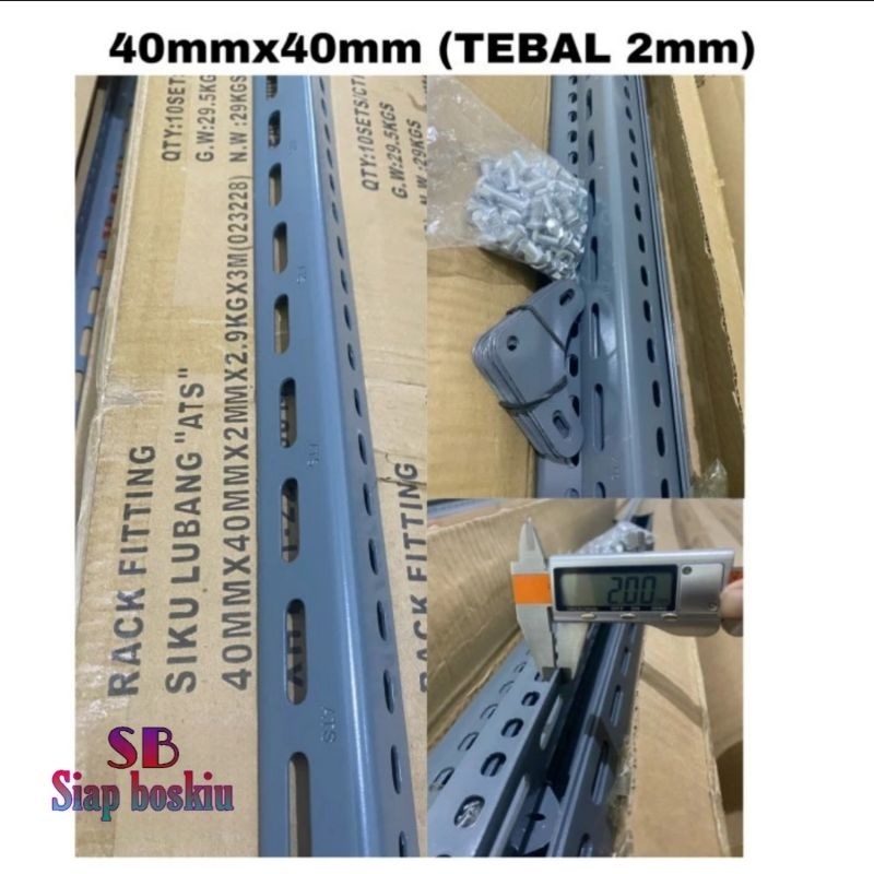 Besi Siku Lubang 4x4 2mm (harga pabrik) / ATS