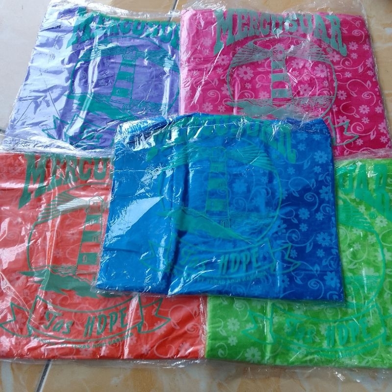 KANTONG KRESEK MERCUSUAR / KANTONG PLASTIK WASKOM HAJATAN motif bunga