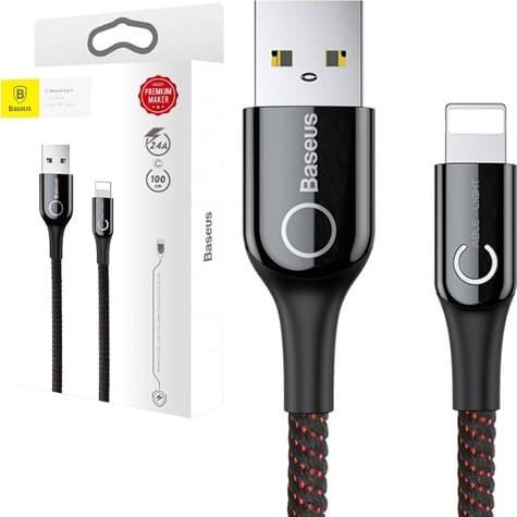 BASEUS Kabel Data CHARGER TYPE C iPhone Automatic Power-Off FAST CHARGING 2.4A