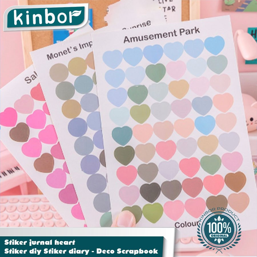 

Kinbor Stiker jurnal heart/ Stiker diy/ Stiker diary/Deco Scrapbook