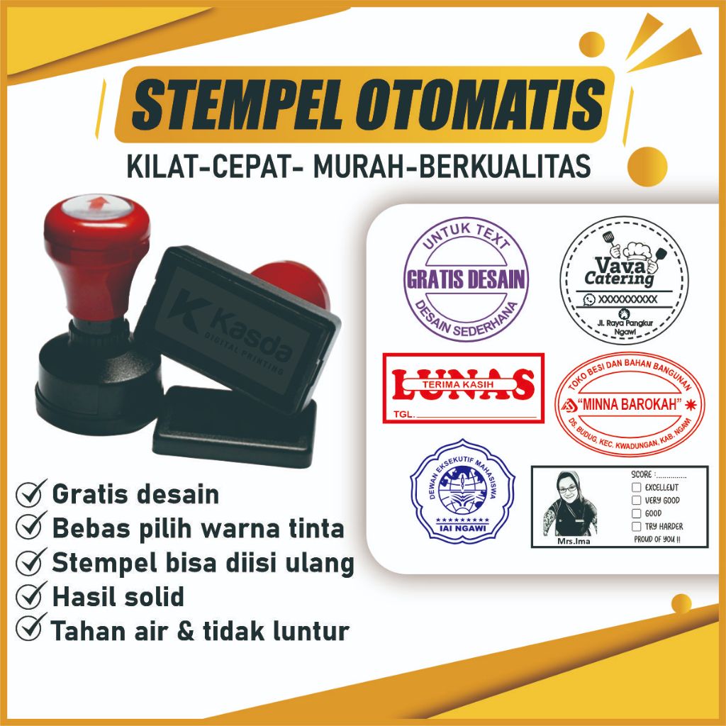 

BIKIN STEMPEL OTOMATIS ( FLASH ) KILAT LANGSUNG JADI