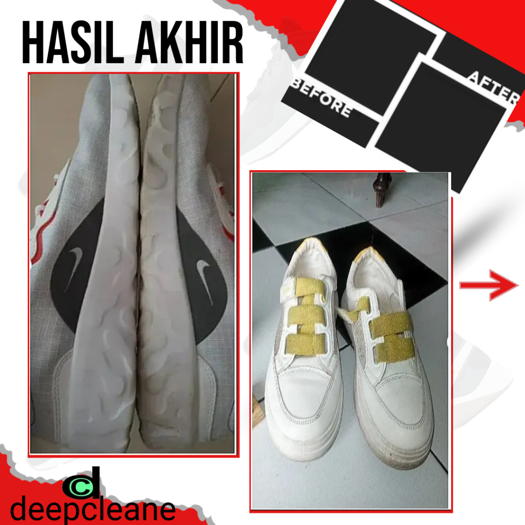 Deepcleane Cairan Pembersih Sepatu Tinggal Semprot Shoes Cleaner Pembersih Sepatu Sabun Sepatu Unyellowing Shoes