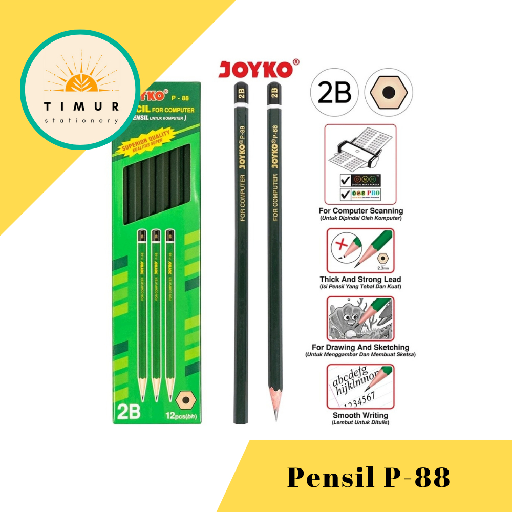 

Pensil Joyko P-88 2B isi 12 Pcs