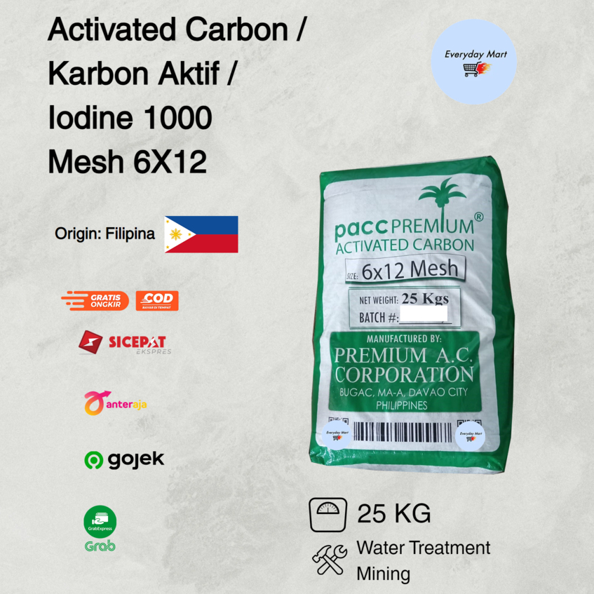 Karbon Aktif Davao Premium 25 Kg / Activated Carbon Davao Premium