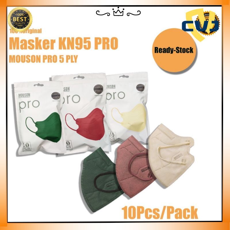 MOUSON PRO Masker 5 Ply isi 10 Pcs KN95 Disposable Face Mask CVJ