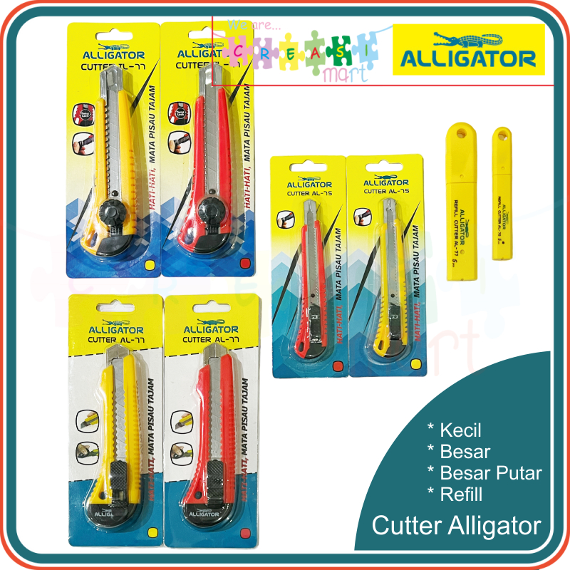 

Cutter Alligator Besar Kecil & Refill Carbon Steel Blade Kuncian Putar / Kuncian Geser 100% Original