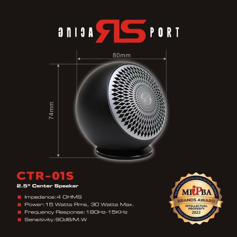 BOA - (WHITE) Speaker Center CTR-01S 2.5" Inch | Speaker High Quality Premium | Speaker Mobil | Spea