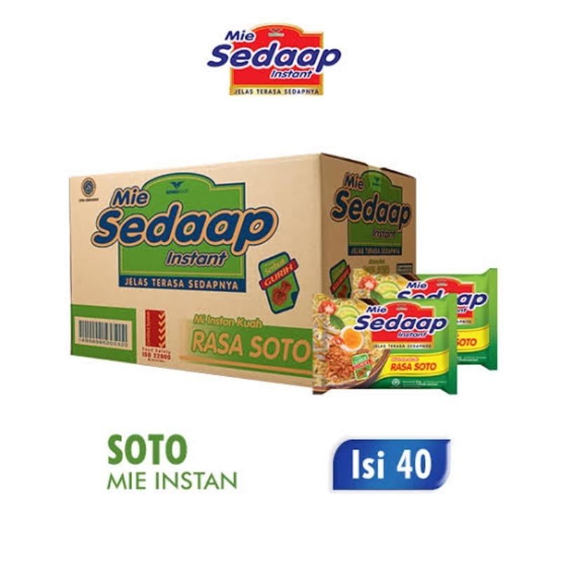 

[JATIM] MIE SEDAAP SOTO KARTON MURAH ISI 40pcs