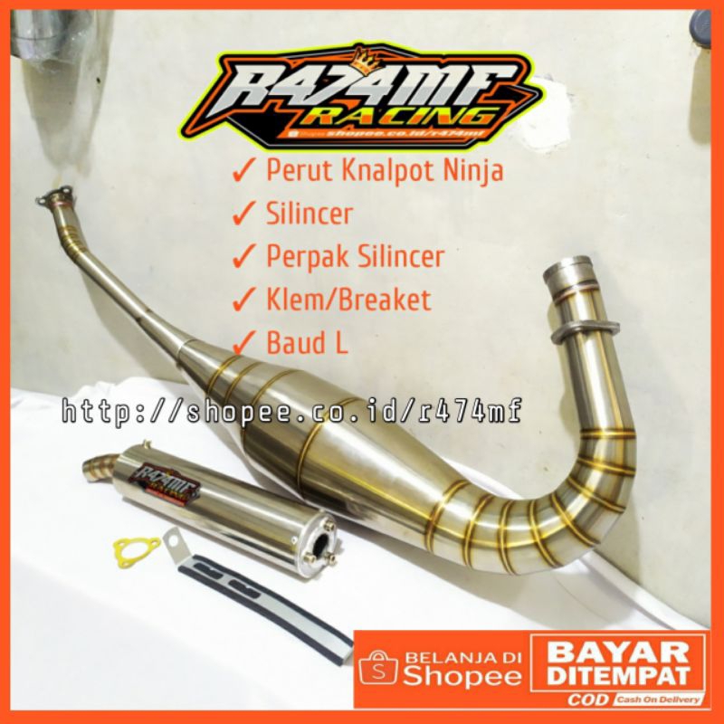 Knalpot Ninja R Ninja RR Ninja Ss Stainless original R474MF