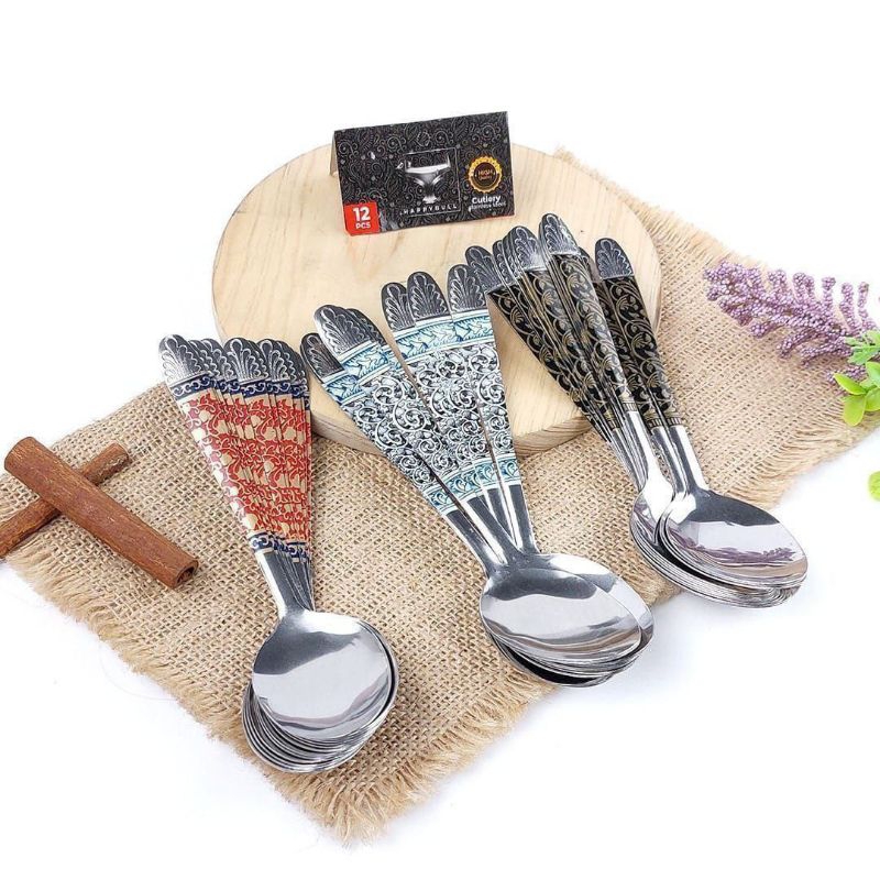 Sendok Batik Souvenir Nikah/Sendok Makan Motif Batik Murah/Sendok Batik Souvenir
