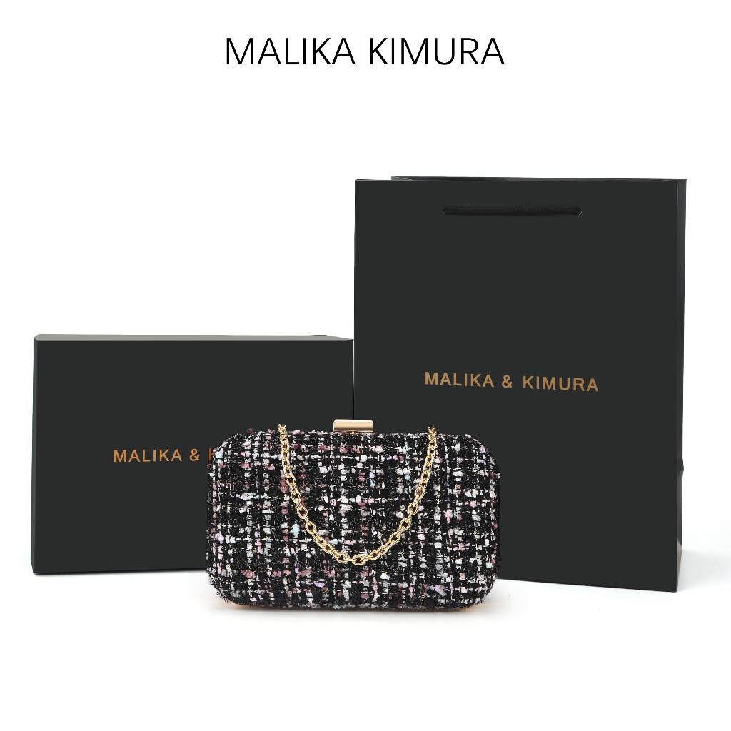 MALIKA & KIMURA - Tas Wanita Clutch Bahan Lembut Bermotif Unik #812