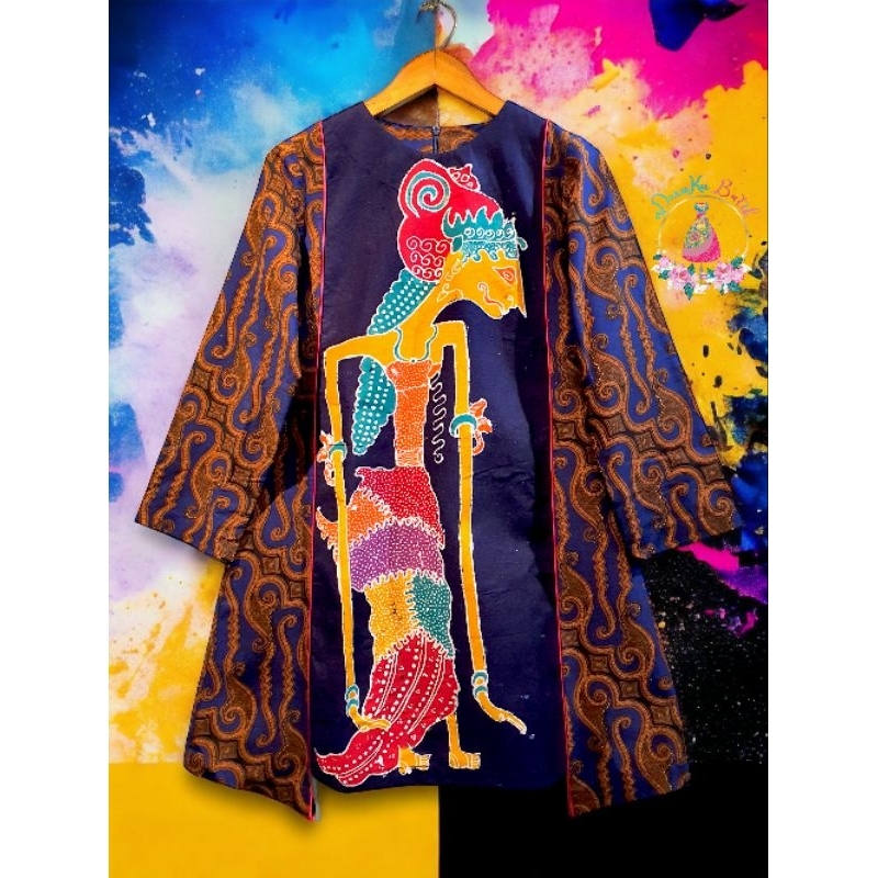 TUNIK DRESS BATIK TULIS KARAKTER WAYANG NDARUKU