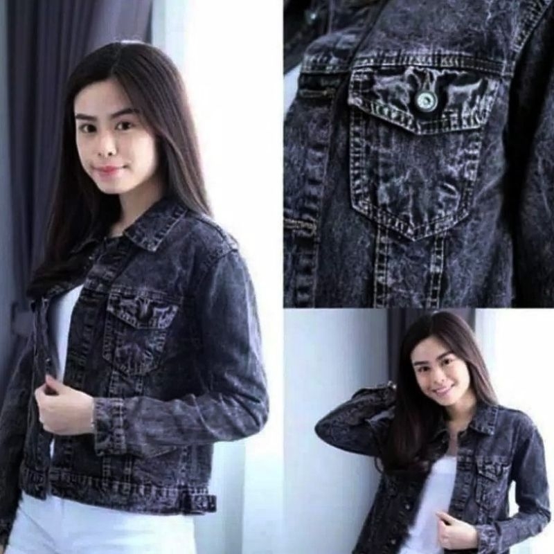 JAKET BIONDY CROP JEANS DENIM JAKET WANITA TERBARU MURAH JAKET CEWEK JINS BIONDY