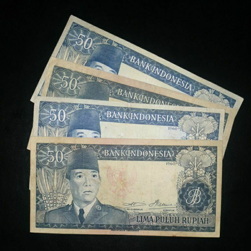 Uang Kuno Seri Sukarno Pecahan 50 Rupiah