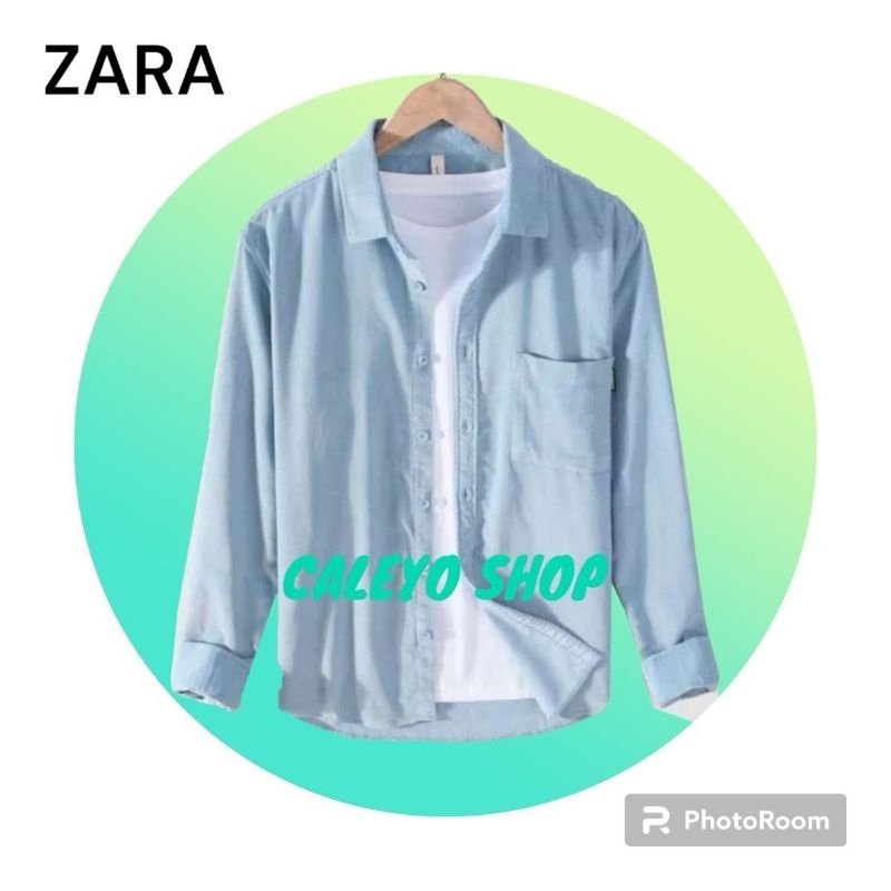 Kemeja Zara Lengan Panjang Polos Premium Atasan Kemeja Basic Slimfit Premium Zara