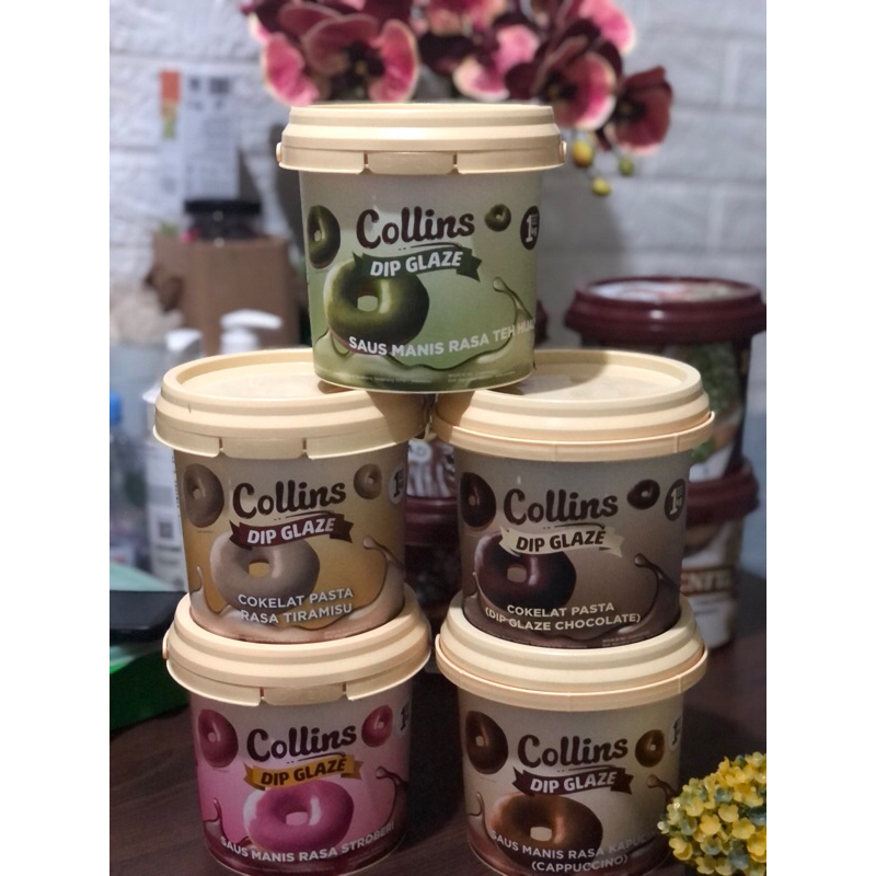 

Collins Dip Glaze 1 kg / Collins Choco Crunchy / Collins Coklat / Collins Tiramisu / Collins Strawberry / Collins Taro / Collins white 1 kg/Chili oil / imperial/ minyak cabe