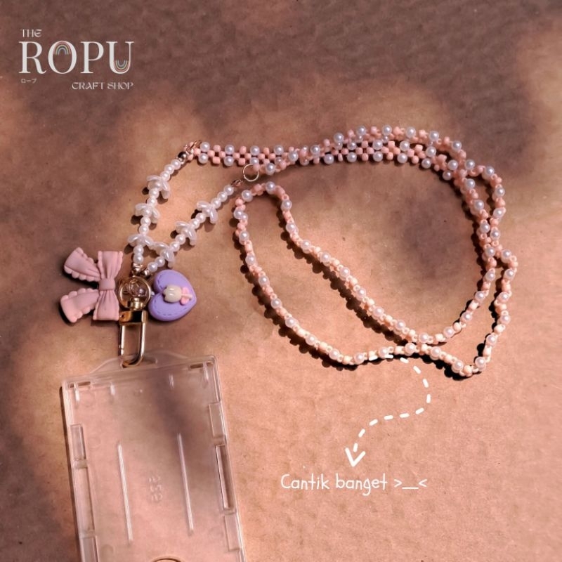 

Custom Tali Lanyard Manik - Manik / Tali Nametag Manik Mote Murah Aesthetic Terjangkau